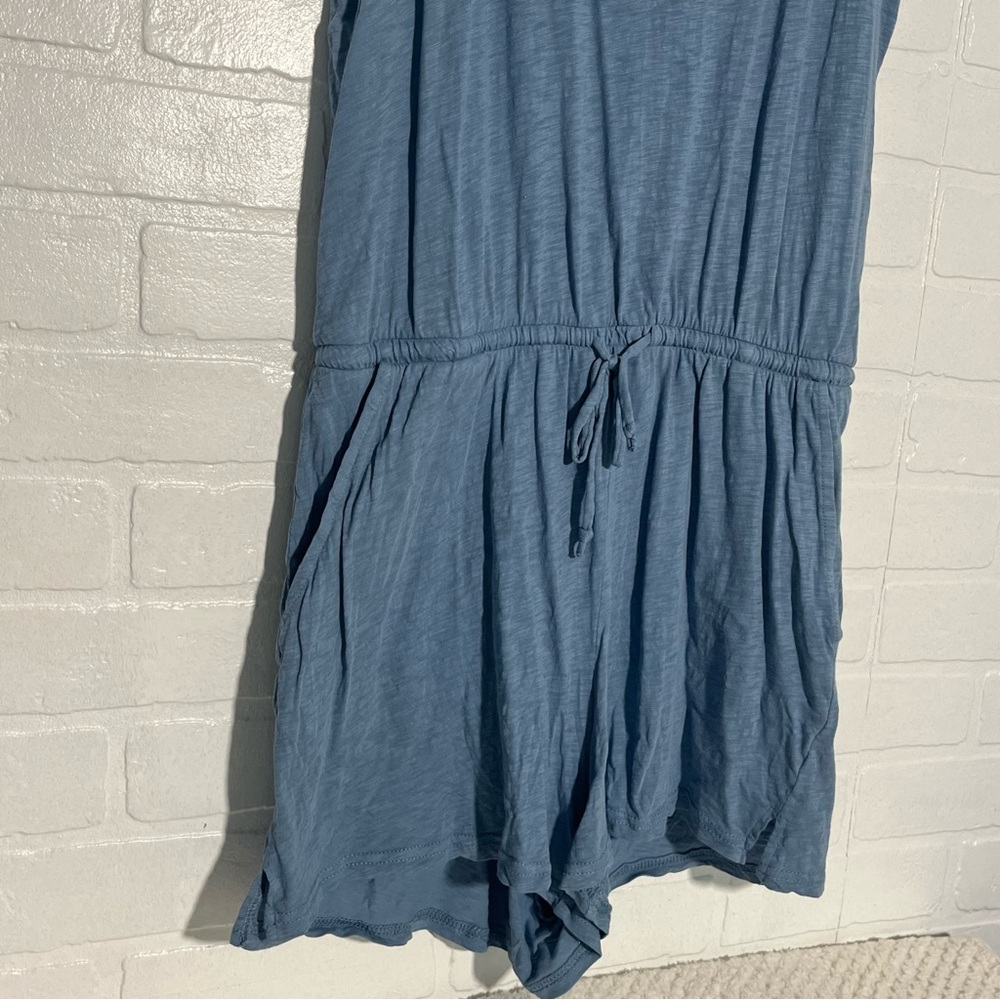 Z Supply Womens Romper Sleeveless Romper with Pockets Casual Blue Medium - Picture 3 of 9